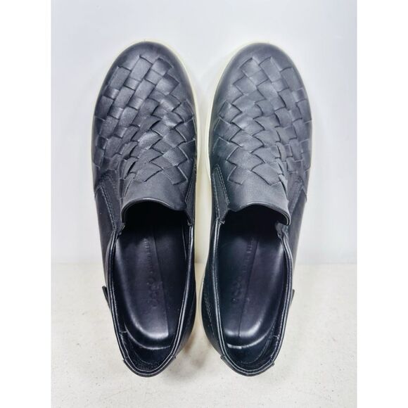 ECCO SOFT 7 WOVEN SLIP ON DROID SOFT 7 LEATHER SLIP-ON WOMEN SNEAKER 7 Black - Picture 6 of 8